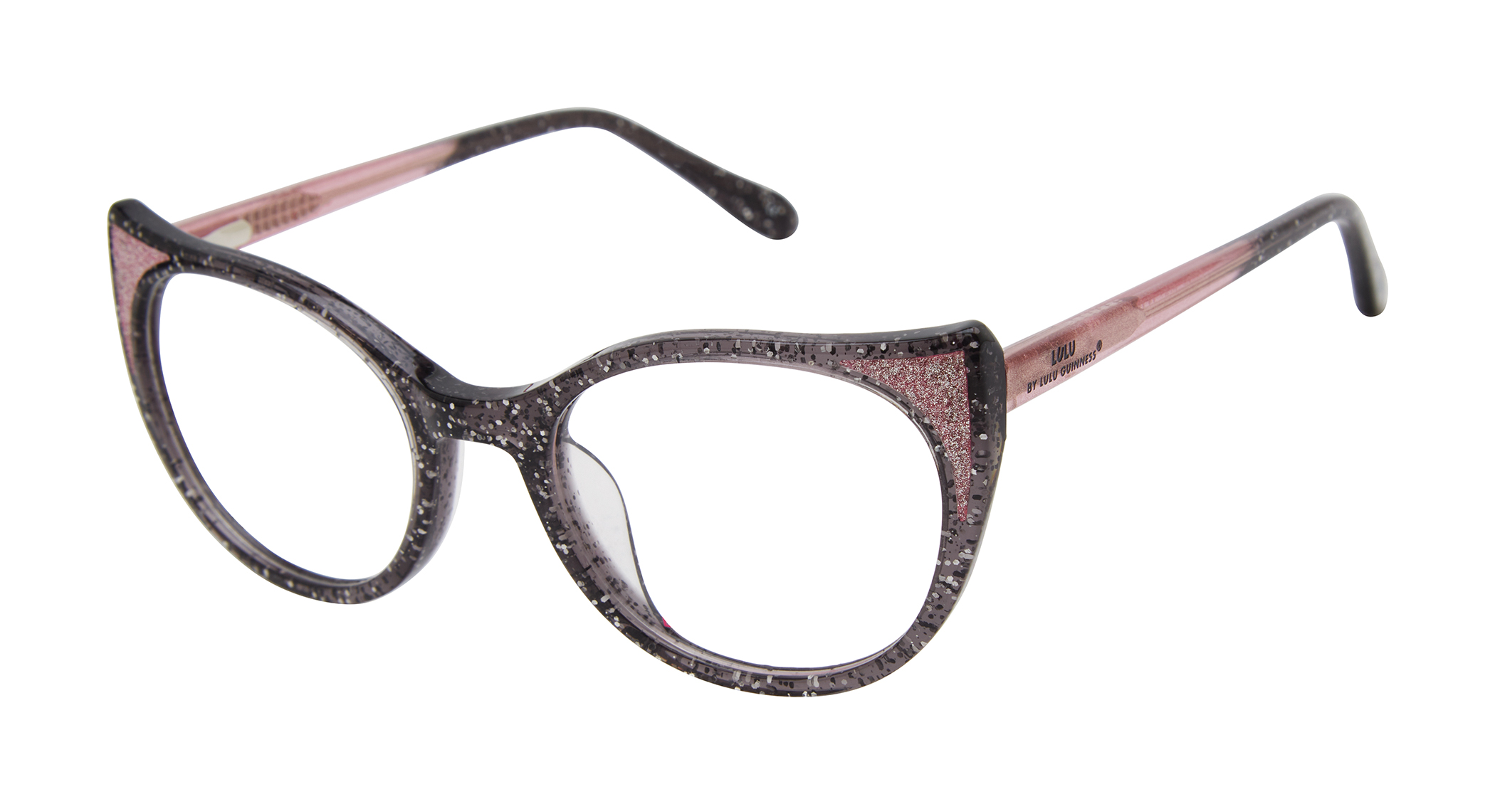 Lulu Guinness ☆ BLACK MULTI PADDED GIA コンパクトミラー