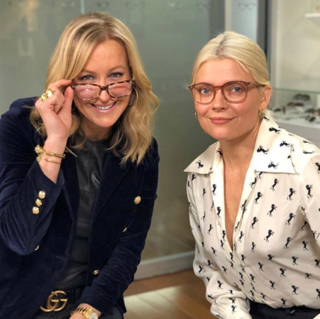 Lara Spencer and Kate Young in our eyewear design studio yesterday doing a fun video shoot together for 2019!