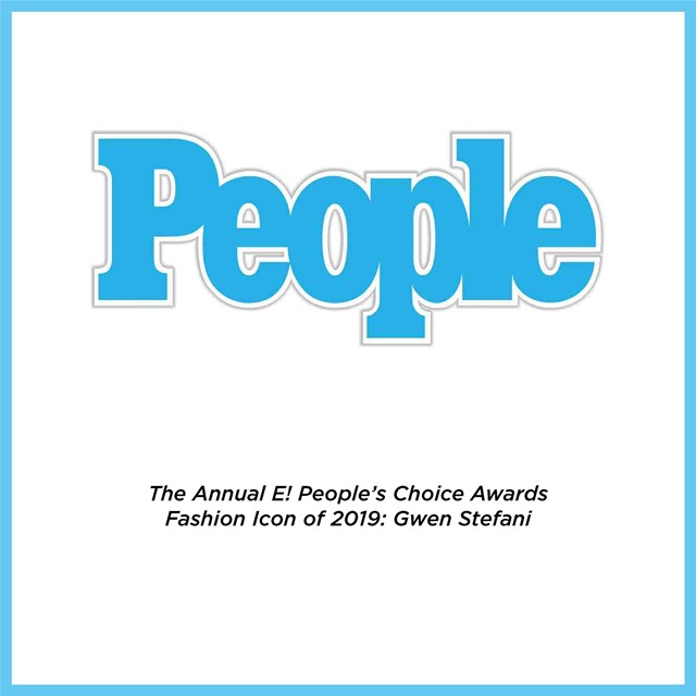 GWEN STEFANI HONORED AS THE PEOPLE'S CHOICE AWARDS FASHION ICON OF 2019