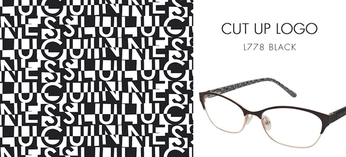 LULU GUINNESS BRITISH ICONIC HANDBAG DESIGNER CUSTOM PRINTS PATTERNS DIAGONAL BLACK AND WHITE STRIPE EYEWEAR WOMENS OPTICAL FRAMES GLASSES SUNGLASSES SHADES SUNNIES CUT UP LOGO BLACK AND WHITE LULU GUINNESS BRITISH ICONIC HANDBAG DESIGNER CUSTOM PRINTS PATTERNS DIAGONAL BLACK AND WHITE STRIPE EYEWEAR WOMENS OPTICAL FRAMES GLASSES SUNGLASSES SHADES SUNNIES CUT UP LOGO BLACK AND WHITE